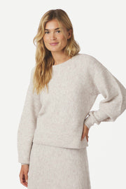 Turuna Structure Knit Blouse | Sand Melange | Strik fra Neo Noir