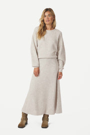 Turuna Structure Knit Blouse | Sand Melange | Strik fra Neo Noir