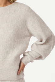 Turuna Structure Knit Blouse | Sand Melange | Strik fra Neo Noir