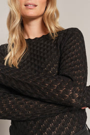 Thaz Relena Lux Knit  | Black | Strik fra Mos Mosh