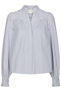 Astrida Stripe Stone Blouse | White | Bluse fra Neo Noir