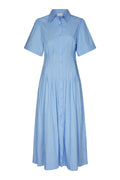 Baia Stripe Poplin Dress | Light Blue | Kjole fra Neo Noir