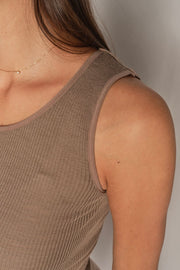 Elaine Seamless Tank Top  | Pine Bark  | Top fra Mos Mosh