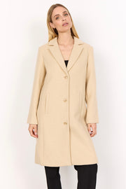 Theo Wool Coat | Sand | Frakke fra French Laundry