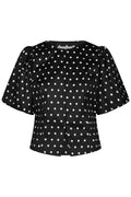 Anela Dot Blouse | Black | Bluse fra Neo Noir