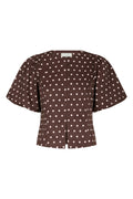 Anela Dot Blouse | Brown