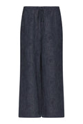 Heifa Flower Stripe Pants | Dark Blue | Bukser fra Neo Noir
