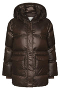 Clotilde Shiny Puffer Jacket | Chocolate Brown | Jakke fra Neo Noir
