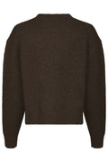 Dione Fluffy Knit Cardigan | Brown Melange | Strik fra Neo Noir