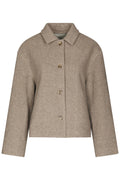 Hamra Herringbone Twill Jacket | Beige Melange | Jakke fra Neo Noir