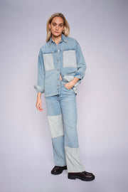 Relee Block Jeans  Regular | Mid Blue | Jeans fra Mos Mosh