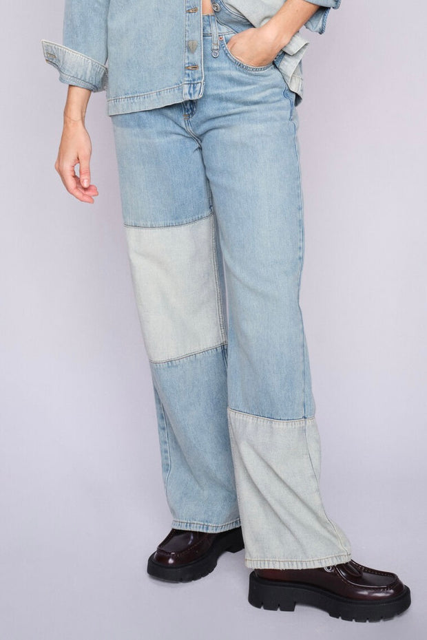 Relee Block Jeans  Regular | Mid Blue | Jeans fra Mos Mosh