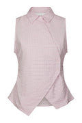 Celest Check Top | Light Pink | Bluse fra Neo Noir