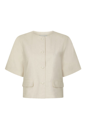 Rory Linen Blouse | Creme | Bluse fra Neo Noir