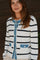 Zelma Stripe Denim Cardigan | Off White | Strik fra Neo Noir