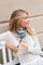 Adelina Paisley Knit Scarf 169506 | Grey Melange | Neo Noir