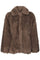 Ariella Faux Fur Peplum Jacket | Warm Grey | Jakke fra Neo Noir