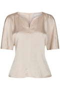Josine Heavy Sateen Blouse | Champagne | Bluse fra Neo Noir