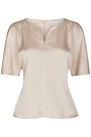 Josine Heavy Sateen Blouse | Champagne | Bluse fra Neo Noir