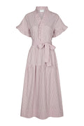 Nessie Structure Stripe Dress | Light pink | Kjole fra Neo Noir