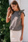 Veda Wide Stripe Top | Dark Brown | Top fra Neo Noir