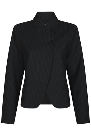 Tiria Slim Pinstripe Blazer | Dark Navy | Jakke fra Neo Noir