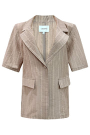 Simi Ss Shirt | Light Brown Simili | Bluse fra Liberté