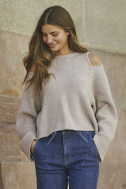 Row Rib Pearl Knit 32216 | Bone | Strik fra Co'couture