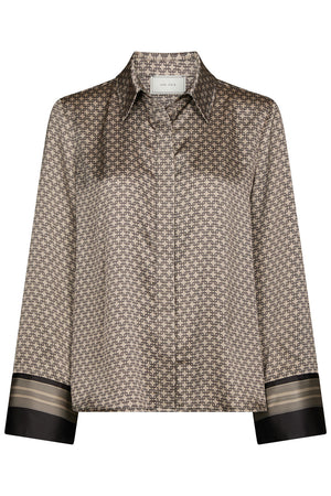 Mistan Pattern Shirt | Beige | Bluse fra Neo Noir