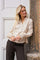 Astrida Flower Jacquard Blouse | Creme