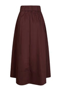 Yara Poplin Skirt | Burgundy | Nederdel fra Neo Noir