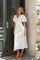 Clarine Linen Dot Dress | White
