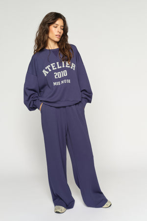 Nima Sweatpant | Crown Blue | Bluse fra Mos Mosh