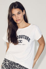 Dust Print Tee 33085 | WhiteInk | T-shirt fra Co'couture