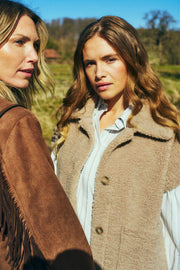 Lamby Waistcoat 206965 | Simply Taupe | Jakke fra Freequent