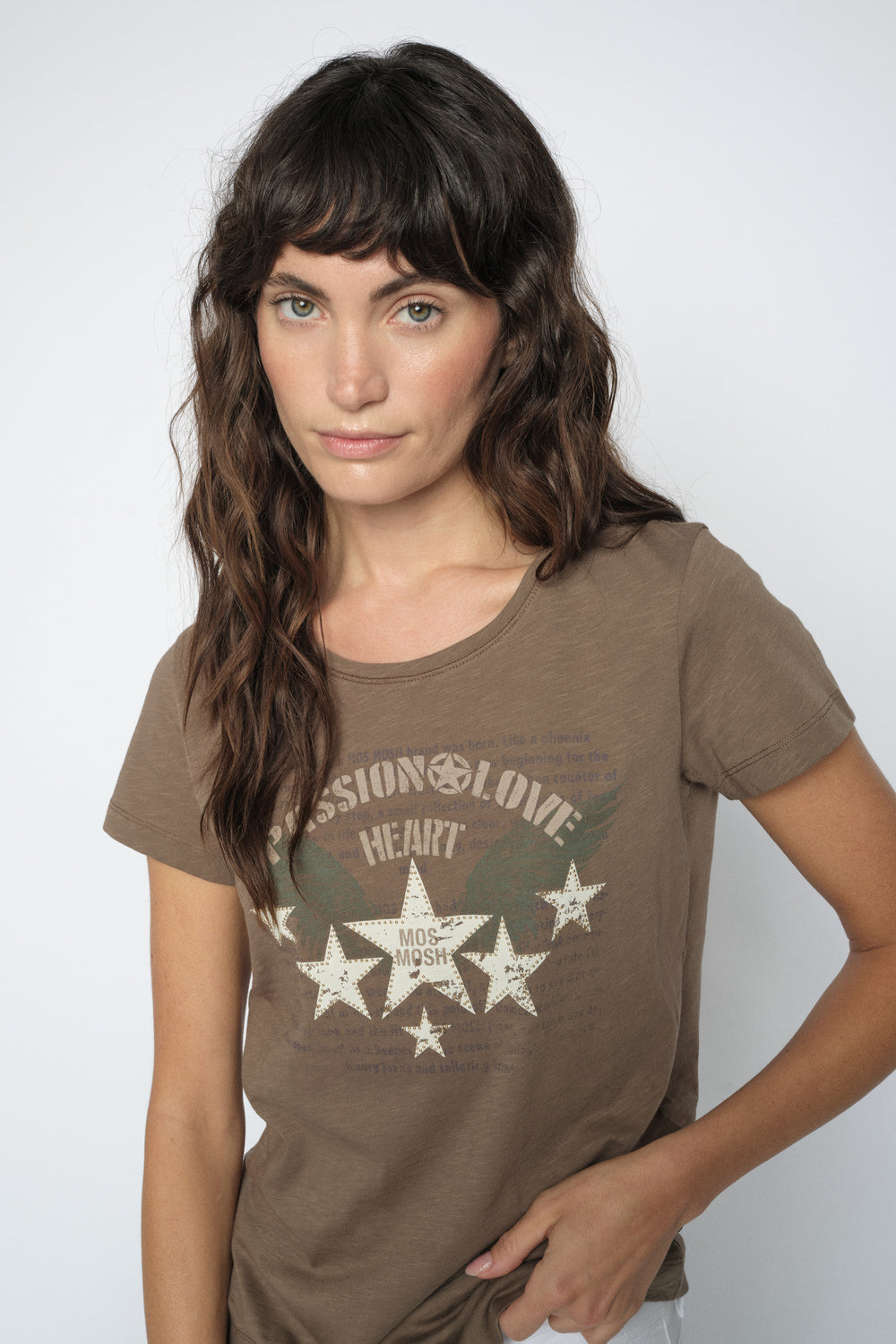 Mos Mosh T-Shirt | Chocolate Chip | MMZibba O-SS Tee – Lisen.dk
