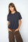 Elli O-SS Balloon Tee | Salute Navy | T-Shirt fra Mos Mosh