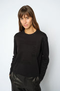 Aly O-LS Tee | Black | T-Shirt fra Mos Mosh