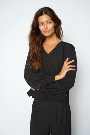 Kylie Miley Blouse | Black | Bluse fra Mos Mosh