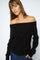 Mape Off Shoulder Knit | Black | Strik fra Mos Mosh