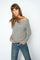 Mape Off Shoulder Knit | Grey Melange | Strik fra Mos Mosh