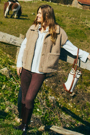 Lamby Waistcoat 206965 | Simply Taupe | Jakke fra Freequent