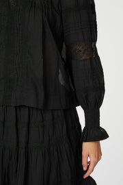 Ebba S Voile Blouse | Black | Bluse fra Neo Noir