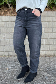 Aymen Kyoto Jeans  Ankle | Dark Grey | Jeans fra Mos Mosh