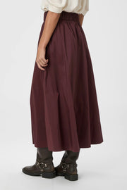 Yara Poplin Skirt | Burgundy | Nederdel fra Neo Noir