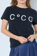 Signature New Tee 33200 | Black | T-Shirt fra Co'couture
