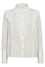 Chain Dot Anglaise Shirt 35640 | White | Skjorte fra Co'couture