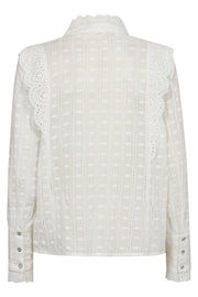 Chain Dot Anglaise Shirt 35640 | White | Skjorte fra Co'couture