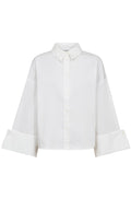 Hina Wide Cuff Shirt 35939 | White | Bluse fra Co'couture