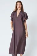 Hera SS Frill Dress 36421 | Mocca | Kjole fra Co'couture